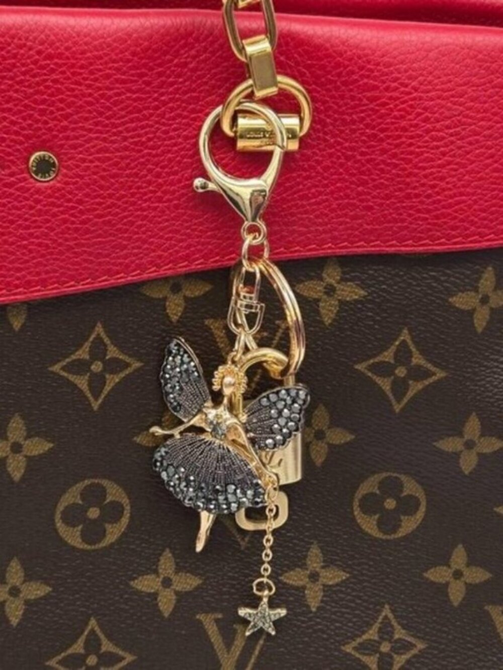 Louis Vuitton Gold Lock 🔒 Authentic LV Key + Unbranded Fairy Bag Charm - Picture 9 of 9
